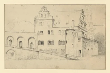 Chancellery Building in Dresden, Seen from the Stallhof