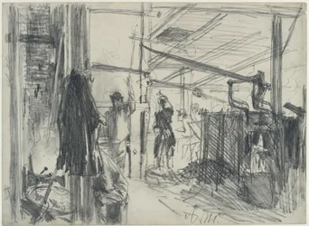 Machine Room in the Rolling Mill. Study for "The Iron Rolling Mill. Modern Cyclops"
