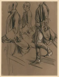 Officer from the entourage of Frederick II. Model study for "The Meeting of Frederick II and Joseph II in Neisse"