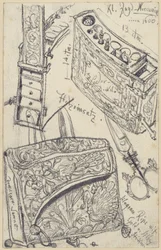 Cartridge Bag with Travel Pharmacy for the Hunting Saddle of Elector Johann Georg I of Saxony from the Year 1618, Historical Museum, Dresden