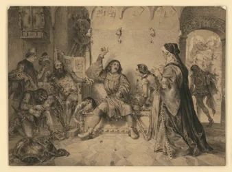 Knight Telling of His Experiences