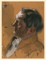 Minister of State Count von Schwerin, Portrait Study for the Painting "The Coronation of Wilhelm I in Königsberg"