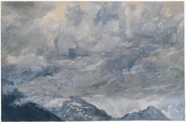 Cloudy Sky over Mountain Peaks