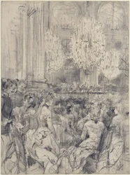 Audience at a concert in the White Hall of the Berlin Palace