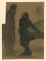 Two Gentlemen at the Billiard Table