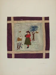 Applique Coverlet (Detail)