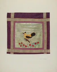 Applique Coverlet (Detail)
