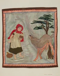 Coverlet Detail Red Riding Hood, c. 1941