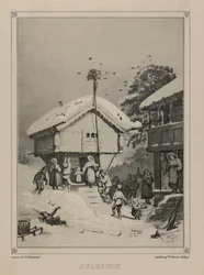 Illustration from the book Norway Represented in Drawings by Asbjørnsen, P.Chr. and published by Chr. Tønsberg (1848)