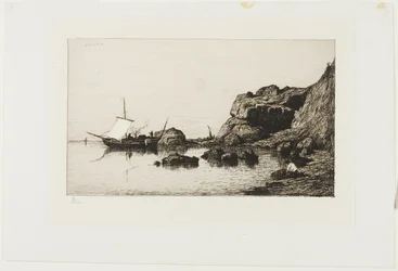 Fishing Craft near the Cliffs at Collioure