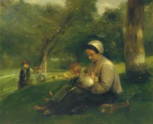 Mother and Her Children at Saint-Siméon: The Loving Mother
