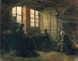 Women Fraying Linen, Honfleur