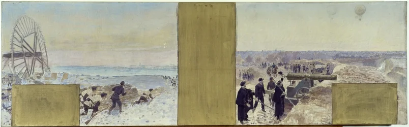 Sketch for the Cabinet of the Prefect of the Hôtel de Ville de Paris: Sailors on Expedition. The Balloon Over the Trenches