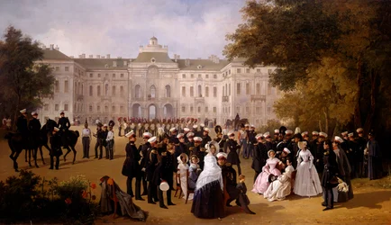 A Day Walk Near the Castle of Strelno in 1840