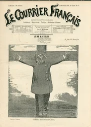 Cover of The Courier français, number 47, Satirical in B & W