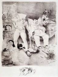 Laziness - drawing by Willette