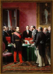 Napoleon III Presenting Baron Haussmann with the Decree Annexing the Neighboring Communes (February 16)