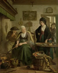 Woman Baking Pancakes
