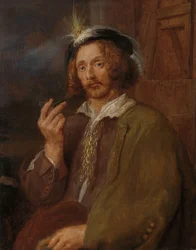 A Painter Smoking a Pipe