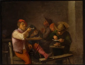 Peasants Smoking Tobacco in a Tavern