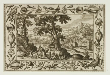 The Mocking Children Cursed by Elijah and Eaten by the She-Bear, from Landscapes with Old and New Testament Scenes and Hunting Scenes