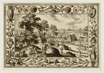 The Parable of the Good Samaritan, from Landscapes with Old and New Testament Scenes and Hunting Scenes