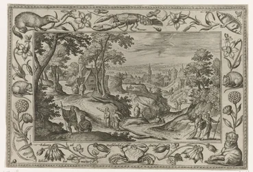 Sending of the Apostles (series title: Landscapes with Biblical, Mythological Scenes and Hunting Scenes)