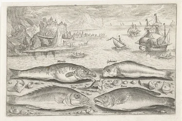Four Fish on the Beach