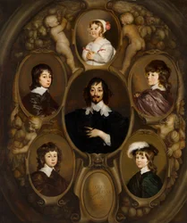 Portrait of Constantijn Huygens (1596-1687) and His Five Children