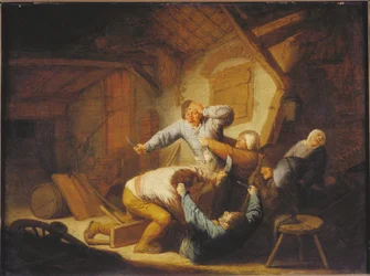 Farmers Fighting, Mid 17th century