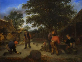 Ballplayers in the Inn Garden, c.1660