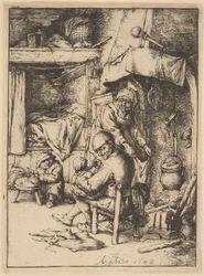 Father of the Family Giving Broth to His Baby