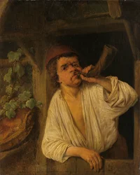 A Baker Sounding his Horn