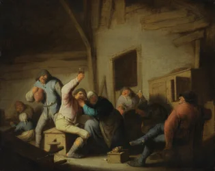 Reveling Peasants in a Tavern