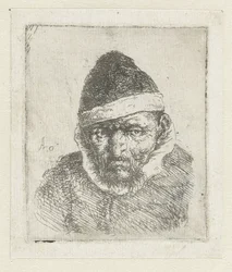 Bust of an Old Farmer with a Pointed Hat