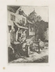 Hunchbacked Violinist in Front of an Inn