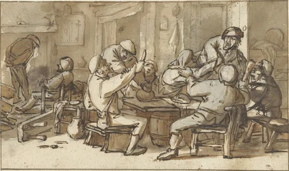 Interior of an Inn with Drinking and Quarreling Peasants