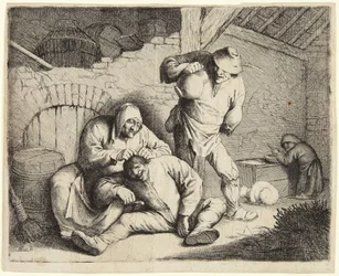 Woman Catching Fleas