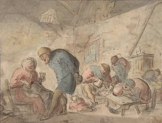 Peasants Drinking, (detail)