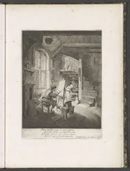 Painter in his studio
