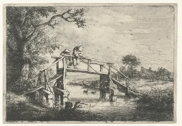 Two Fishermen on a Bridge
