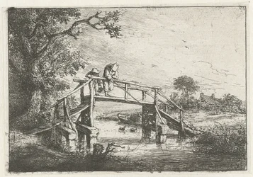 Two Fishermen on a Bridge