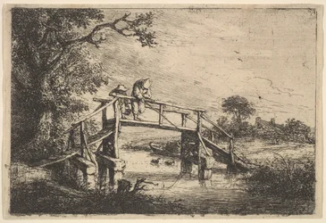 Two Anglers on a Bridge, 1647