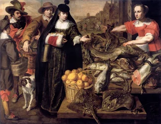 A Lady at the Fish Market in Antwerp