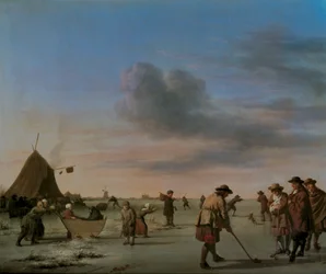 Golfers on the Ice near Haarlem, 1668