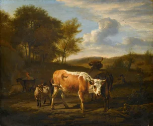 Mountainous Landscape with Cows