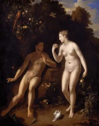 Adam and Eve Near the Tree of Good and Evil
