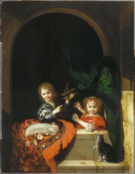Two Children with a Mousetrap