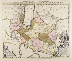 Map of the Persian Empire Based Mainly on the Geographical Writings of Arabs and Persians by Adriaan Reland