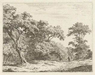 Landscape with Trees and a Man on the Road